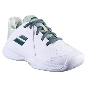Kinder tennisschoenen Babolat Propulse Jr 3 AC Wimbledon White/Dark Green