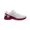 Kinder tennisschoenen Wilson Rush Pro Jr L White/Beet Red