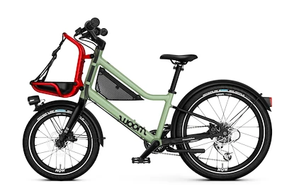Kinderfiets Woom  4 NOW moss green/formular red