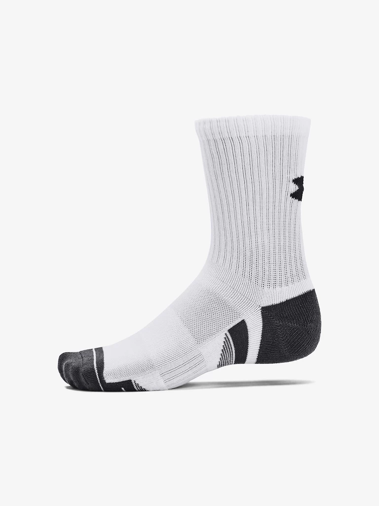Kindersokken Under Armour  Performance Cotton 3p Mid-WHT