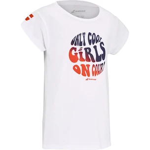 Meisjes T-shirt Babolat  Exercise Cotton Tee Girl White 8 - 10 jaar