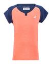 Meisjes T-shirt Babolat  Play Cap Sleeve Top Fluo Strike