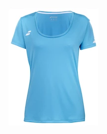 Meisjes T-shirt Babolat Play Cap Sleeve Top Girl Cyan Blue