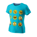 Meisjes T-shirt Wilson Emoti-Fun Tech Tee G Scuba Blue