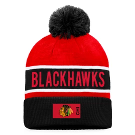 Muts Fanatics Authentic Pro Game & Train Cuffed Pom Knit Chicago Blackhawks