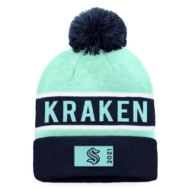 Muts Fanatics Authentic Pro Game & Train Cuffed Pom Knit Seattle Kraken