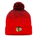 Muts Fanatics Iconic Gradiant Iconic Gradiant Beanie Cuff with Pom Chicago Blackhawks