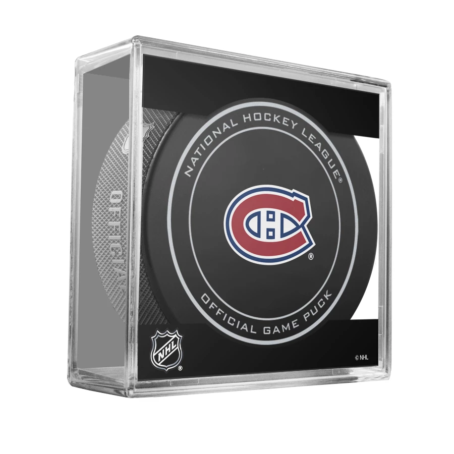 Officiële wedstrijdpuck Inglasco Inc.  Official Game Pucks NHL Montreal Canadiens