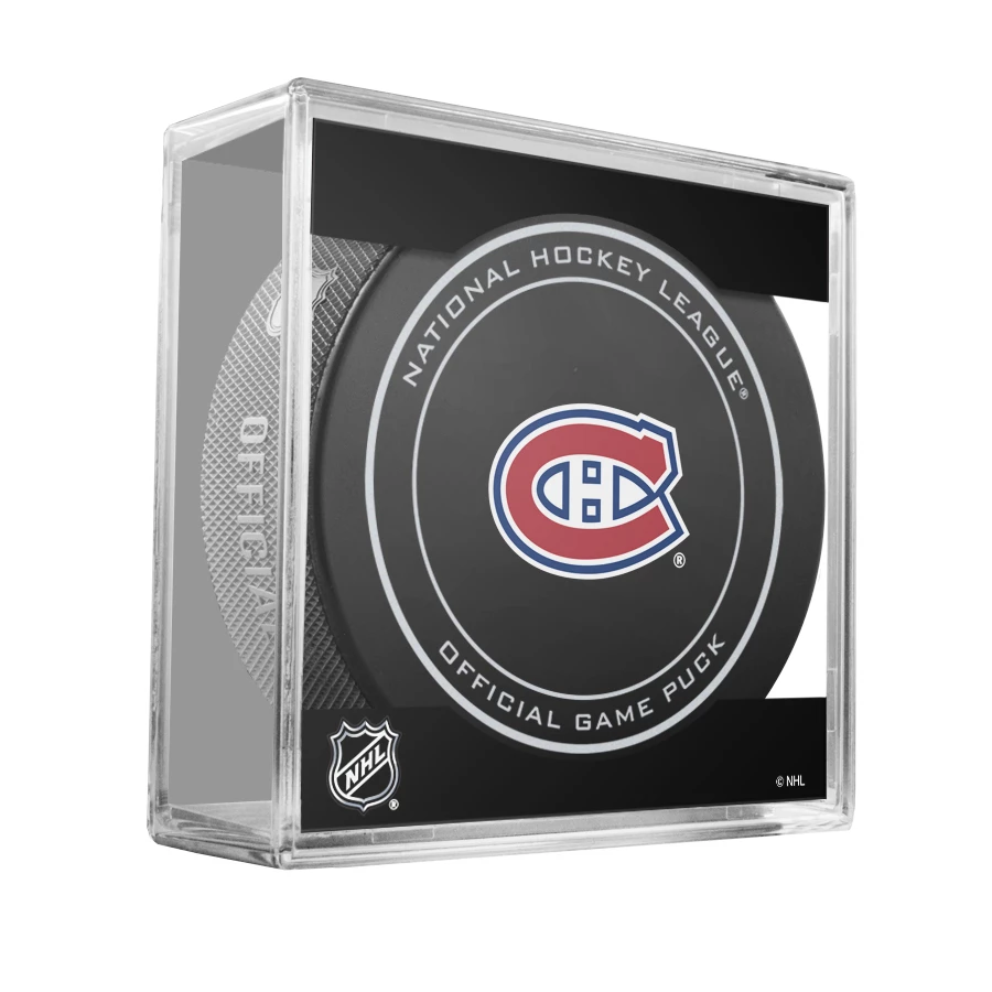 Officiële wedstrijdpuck Inglasco Inc.  Official Game Pucks NHL Montreal Canadiens