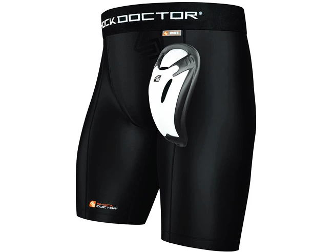 Short met kruisbeschermer Shock Doctor  BioFlex Cup Black Senior