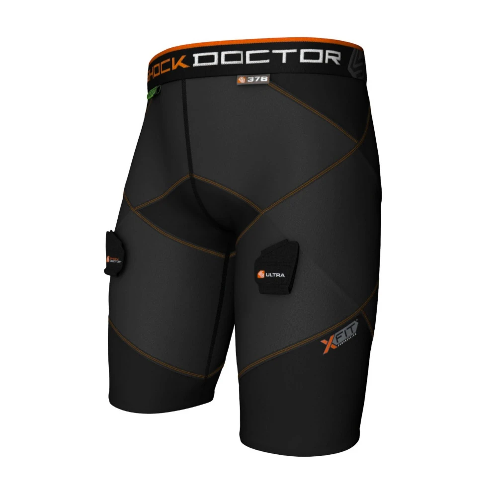 Short met kruisbeschermer Shock Doctor  Cross Compression Short with AirCore Cup Senior XL