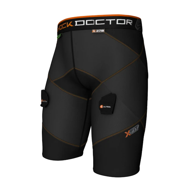 Short met kruisbeschermer Shock Doctor  Cross Compression Short with AirCore Cup Senior XL