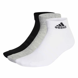 Sokken adidas Cushioned Sportswear Ankle Socks 3 Pairs Grey/White/Black