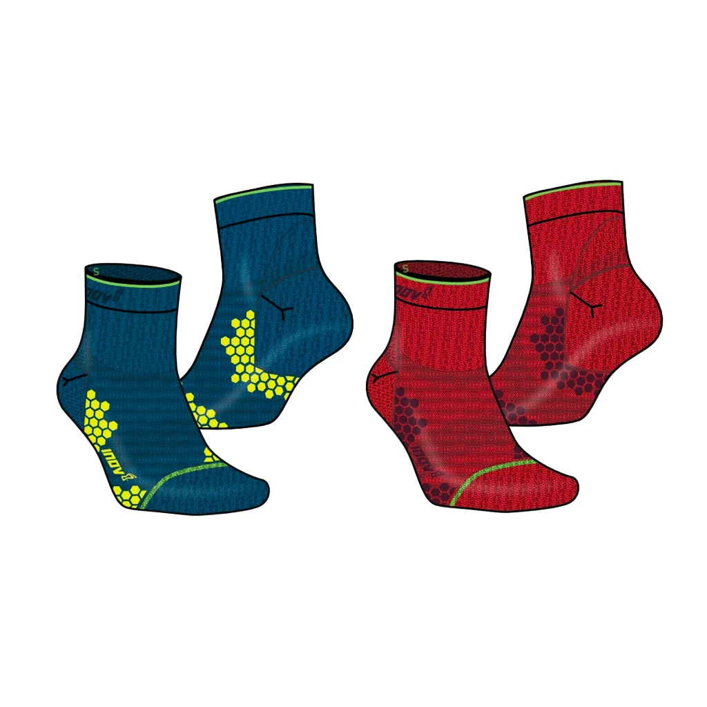 Sokken Inov-8 Trailfly Trailfly Sock Mid Blue/Red