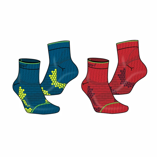 Sokken Inov-8 Trailfly Trailfly Sock Mid Blue/Red