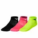 Sokken Mizuno  Training Mid 3P Socks  Neolime/Fuchsia/Black