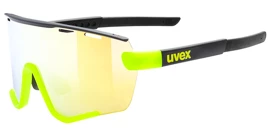 Sportbril Uvex Sportstyle 236 Set Black Lime Mat/Mirror Yellow (Cat. 2) + Clear (Cat. 0)
