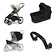 Stadswandelwagen Thule Urban Glide 4-wheel Soft beige + Bassinet Black SET 4in1