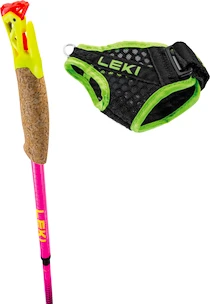 Stokken voor trail running Leki  Ultratrail FX.One Superlite, neonpink-neonyellow-naturalcarbon 105 cm