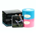 Tape BronVit  Sport kinesiology tape balení 2 x 6m – classic –  modrá + růžová