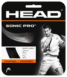 Tennis besnaring Head Sonic Pro Black 1.30 mm (12 m)