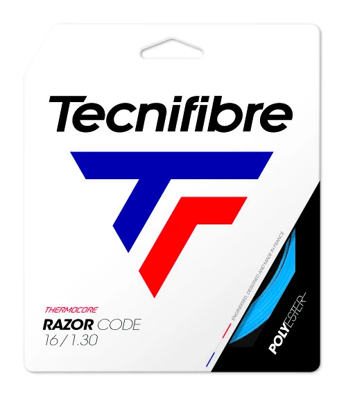Tennis besnaring Tecnifibre  Razor Code Blue 1,30 mm (12m)