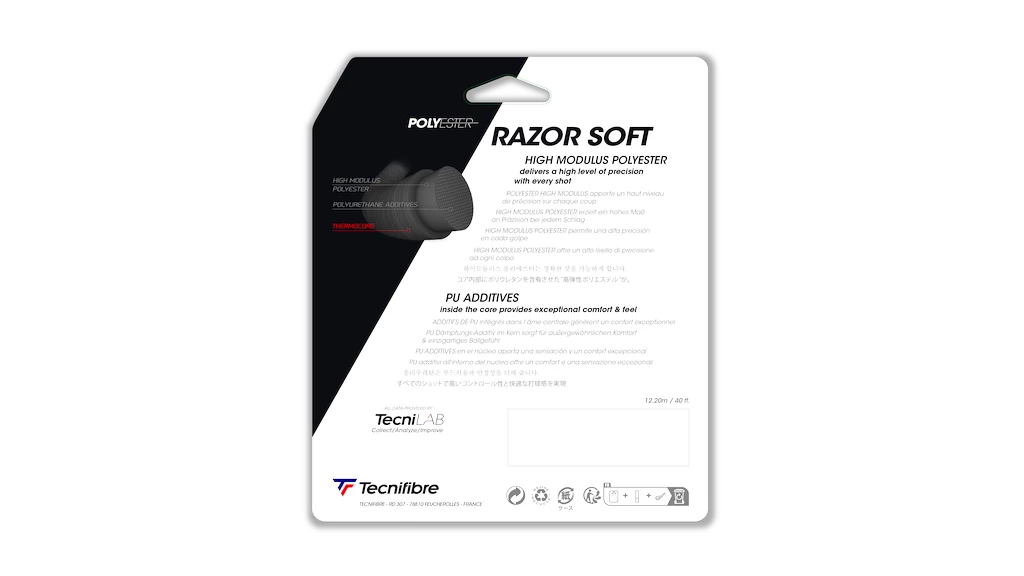 Tennis besnaring Tecnifibre  Razor Soft Carbon 12 m