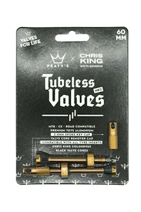 Tubeless ventiel PEATY'S  X chris king (mk2) bourbon tubeless valves 60mm (ptv2-60-brb-12)