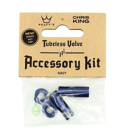 Tubeless ventiel PEATY'S X chris king (mk2) navy tubeless valves accessory kit (ptv2-accs-nvy-12)