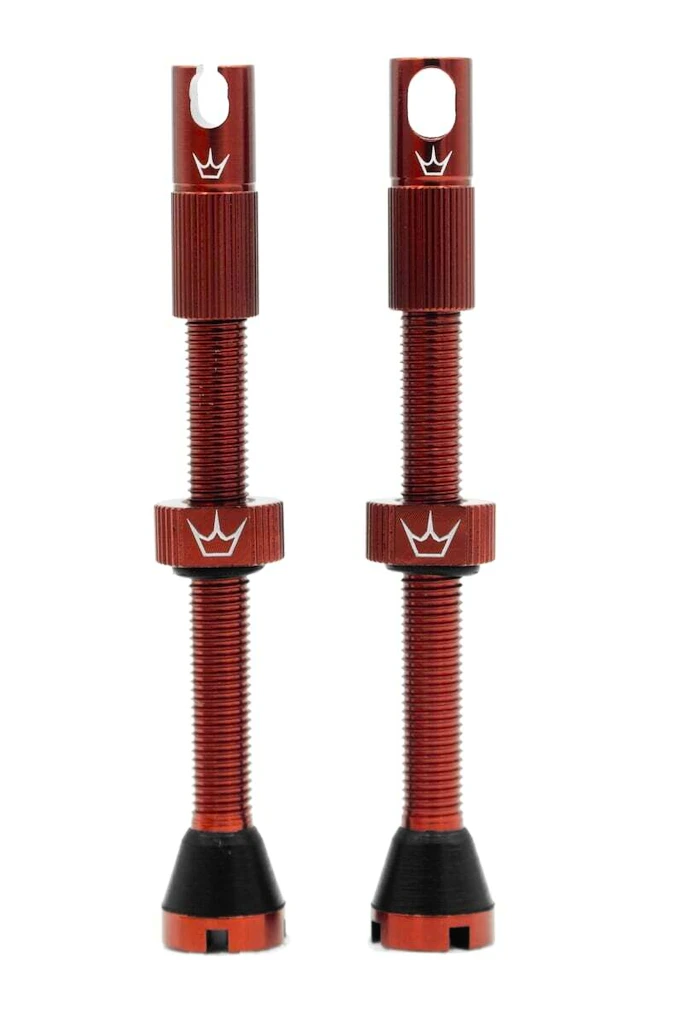 Tubeless ventiel PEATY'S  X chris king (mk2) red tubeless valves 60mm (ptv2-60-red-12)
