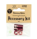 Tubeless ventiel PEATY'S  X chris king (mk2) red tubeless valves accessory kit (ptv2-accs-red-12)