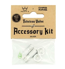 Tubeless ventiel PEATY'S X chris king (mk2) silver tubeless valves accessory kit (ptv2-accs-sil-12)