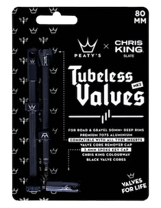 Tubeless ventiel PEATY'S  X chris king (mk2) slate tubeless valves - 80mm (ptv2-80-slt-12)