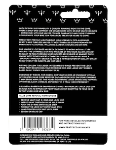 Tubeless ventiel PEATY'S  X chris king (mk2) slate tubeless valves - 80mm (ptv2-80-slt-12)