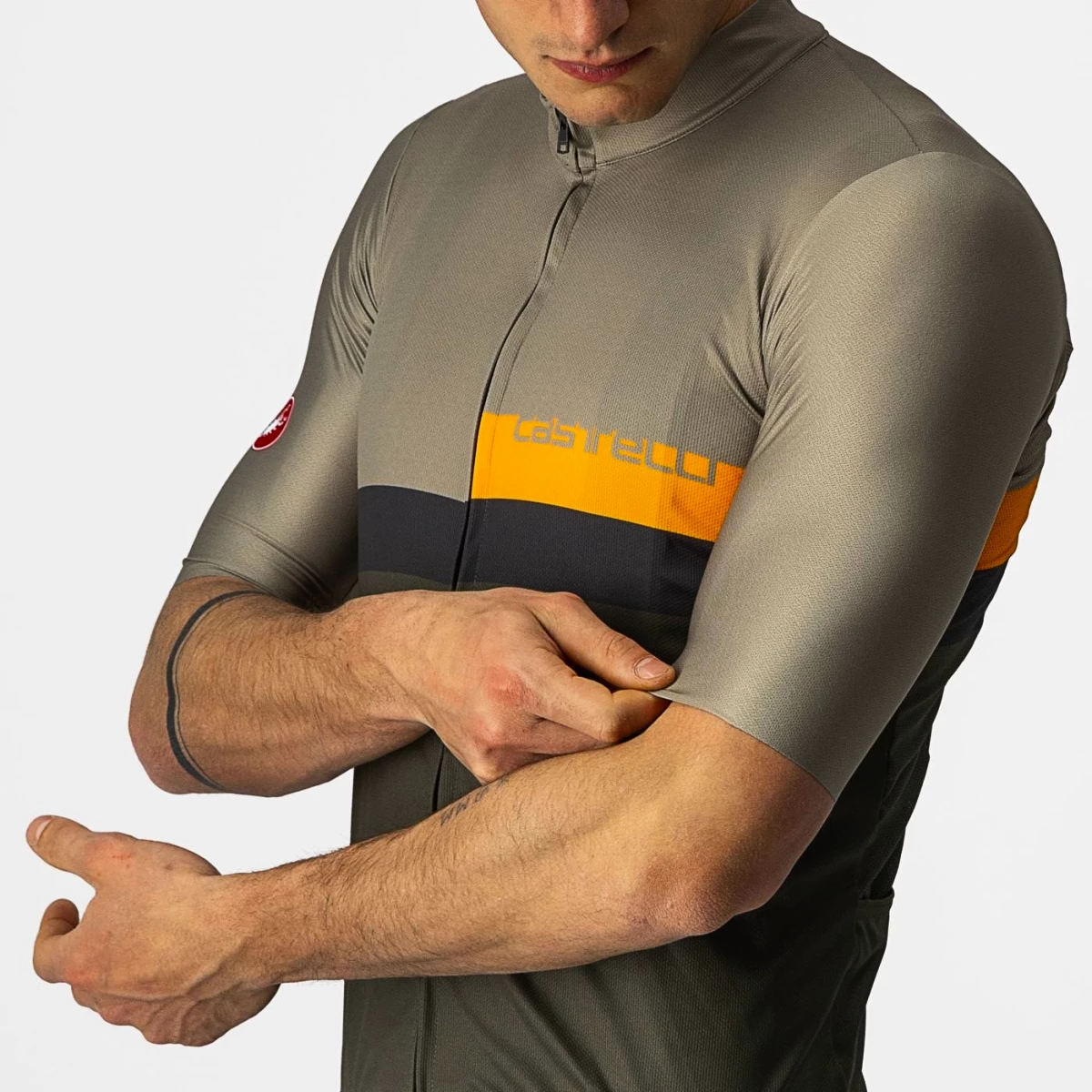 Castelli A Blocco Green/Pop Orange-Dark Gray