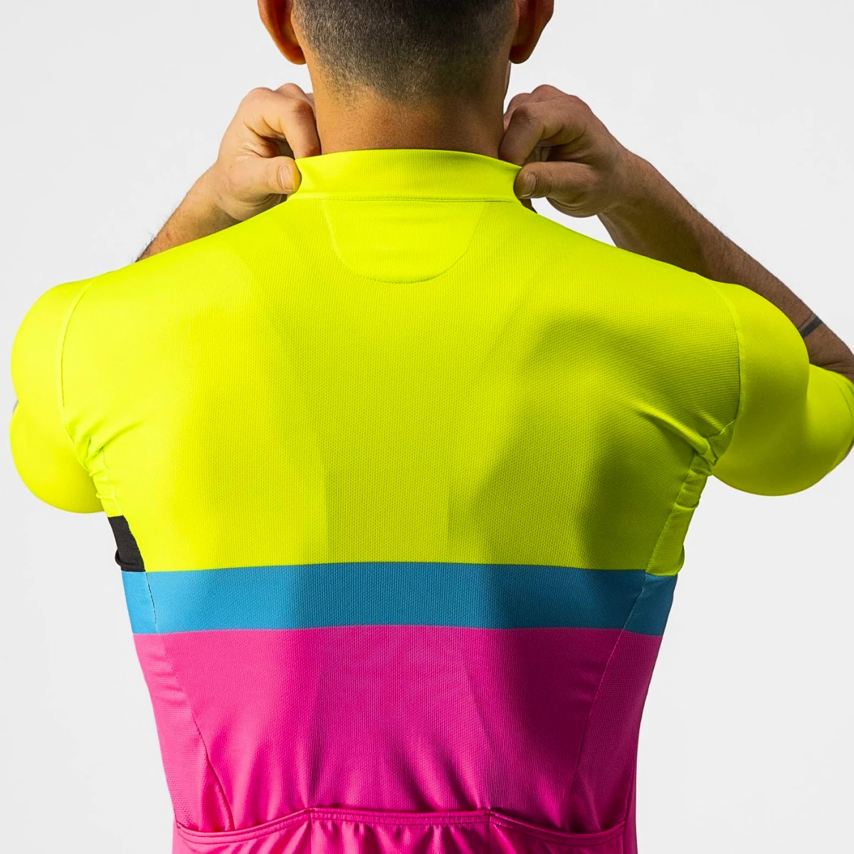 Castelli A Blocco Electric Lime/Black/Blue/Magenta