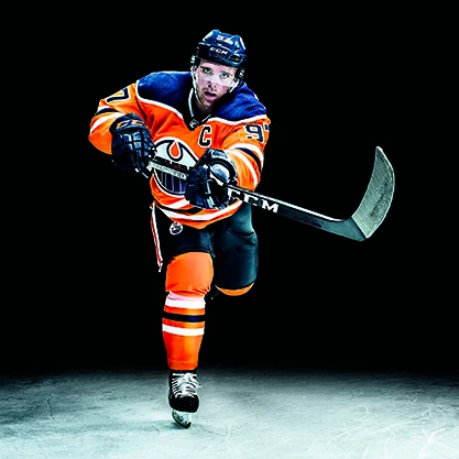 Connor McDavid in CCM Jetspeed-uitrusting