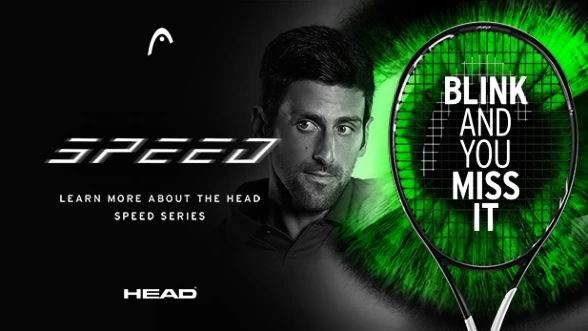 Tennisrackets Head Graphene Speed ​​360 met Novak Djokovic