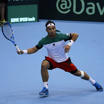 Fabio Fognini met het Babolat Drive tennisracket