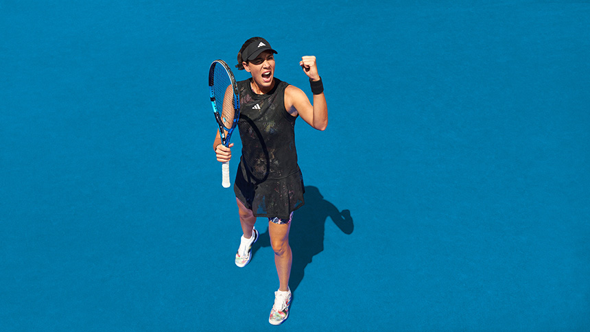 Garbine Muguruza in adidas Melbourne 2023 tenniskleding