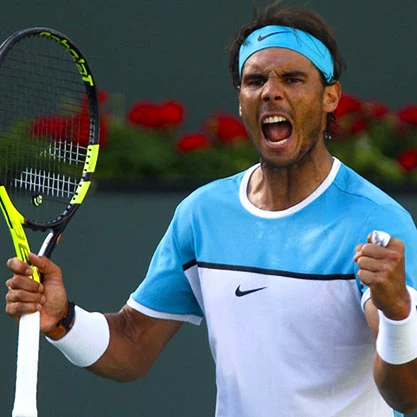 Rafael Nadal met Babolat Aero tennisracket