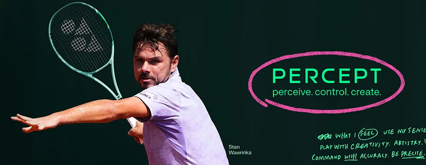 Stan Wawrinka met de Yonex Percept