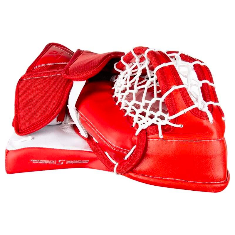 Vanghandschoen Bauer Supreme MVPRO White/Red Intermediate
