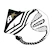 Vanghandschoen BRIAN'S Iconik X White/Black Intermediate linkerhand (regular)