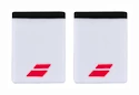Zweetbandjes Babolat  Logo Jumbo Wristband White/Strike Red