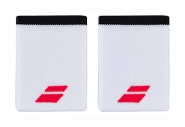 Zweetbandjes Babolat Logo Jumbo Wristband White/Strike Red