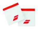 Zweetbandjes Babolat  Logo Wristband White/Fiesta Red (2 ks)