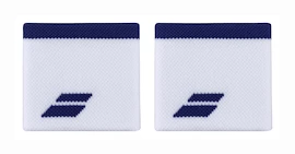 Zweetbandjes Babolat Logo Wristband White/Sodalite Blue