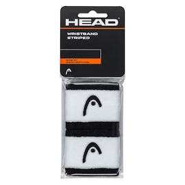 Zweetbandjes Head Wristband STRIPED 2.5 Black/White