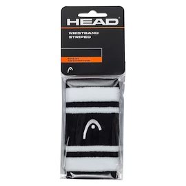Zweetbandjes Head Wristband STRIPED 5 Black/White